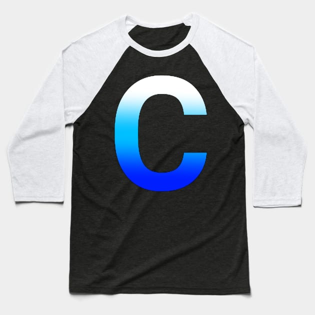 Blue Letter C Baseball T-Shirt by JennaBunnies